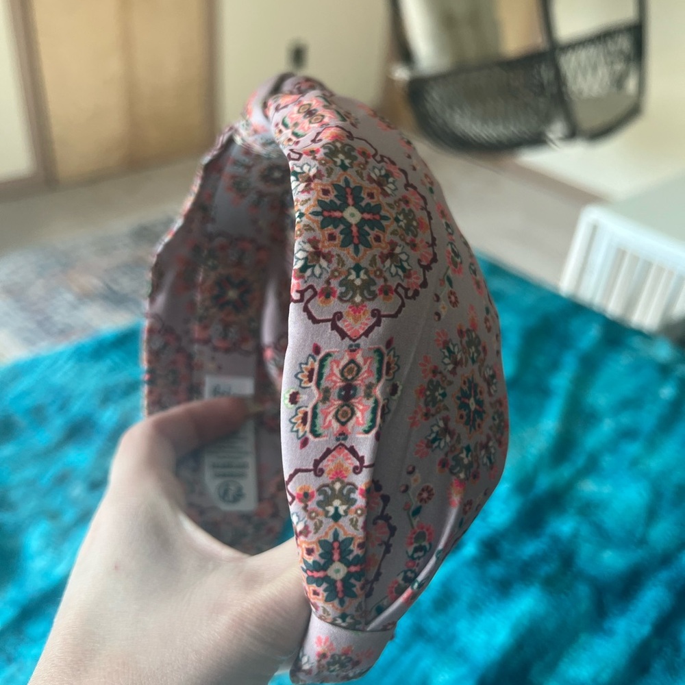 NEW - Boden Pink and White Floral Headband - Picture 4 of 5